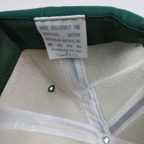 VTG Green INTERSTATE BATTERIES Foam Truckers Snapback Hat/Cap‎ PATCH Logo - Picture 4 of 6